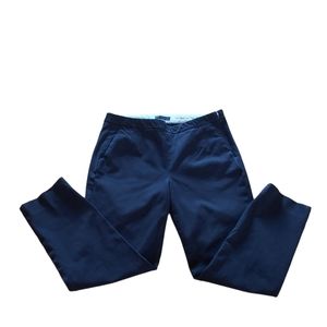 J Crew Women Bi-strech black straight leg cropped pants trousers size 6 B8521